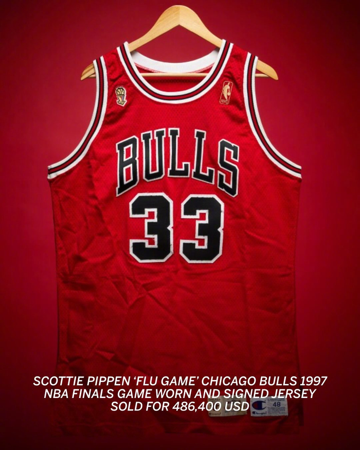皮蓬纪念品拍卖创纪录 伯德签名球衣成最大赢家