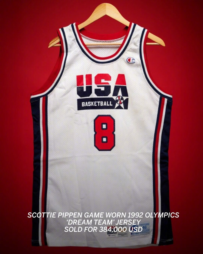 皮蓬纪念品拍卖创纪录 伯德签名球衣成最大赢家